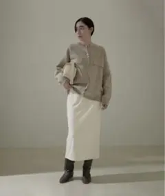 SALON adam et ropé ベロアロングスカート