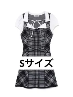 BUBBLES バブルス スクールチェックワンピース ブラウン Mサイズ