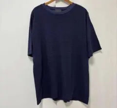 黒タグ ジョルジオアルマーニ Tシャツ 48 M ニット ボーダー