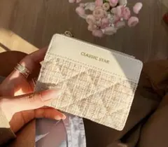 レディース 財布 キルティング ミニ ツイード 財布 ミニウォレット 2つ折り