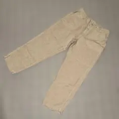 リネン100% ベージュカジュアルパンツ M-70