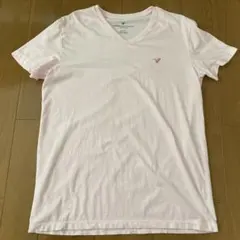 アメリカンイーグル　Vネック Tシャツ ピンク Mのサムネイル