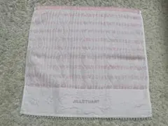JILL STUART ピンク刺繍タオルハンカチ