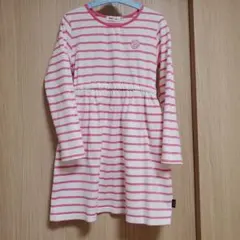 n*n様 Noeil aime BeBeワンピース 130 ストライプ ピンク