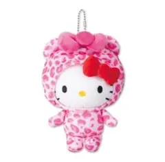 ハローキティ マスコット チャーム ピンク ヒョウ柄 50周年　サンリオアベイル