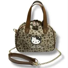 アベイル　サンリオ　ヒョウ柄　レオパード柄　ボストンバック　ハローキティ