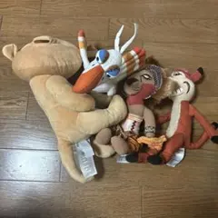 劇団四季・ライオンキング・ぬいぐるみ4体