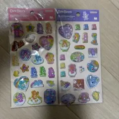 ポップデコパーティー ケアベア ラメきらクリスタルシール 2枚