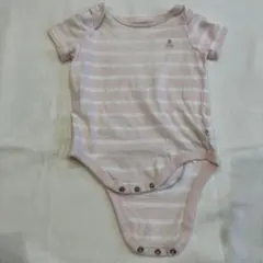 ピンクストライプのクマロンパース