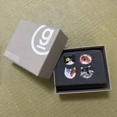 新品未使用 グラニフ THE FOUR CATS 二つ折り財布 猫 刺繍 箱付き