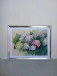 紫陽花の水彩画 フレーム付き - メルカリ