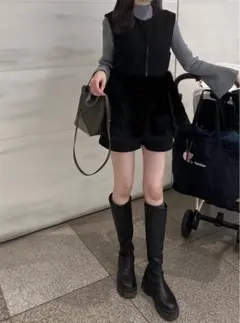 ハイウエストタックショートパンツ【at1647】