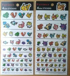 【新品未開封】 ポケモン 4サイズステッカー ドット ピカチュウ イーブイ