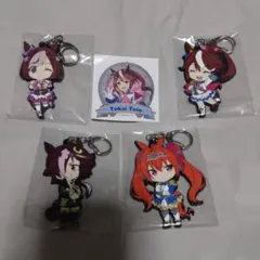 ウマ娘　トレーディングラバーキーホルダー　4個セット