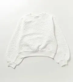 ホワイト クルーネック スウェット