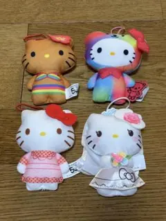ハローキティ 50周年 ぬいぐるみストラップ 4種セット - メルカリ