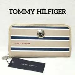 TOMMY HILFIGER ラウンドジップ 長財布 ボーダー柄　新品のサムネイル