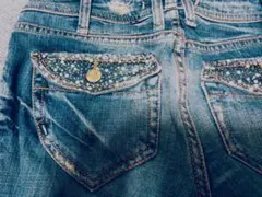 美尻効果　j company デニム キラキラ パックプリント25インチ　美品