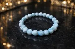 高級ラリマー　幸運ブレスレット