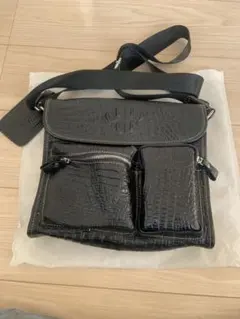 高級本牛革クロコ型押しバッグ