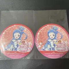 キュアウインク 特典コースター 2枚 タワーレコード カフェ タワレコ 蒼風なな