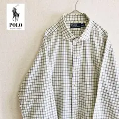 《ポロバイラルフローレン》チェックシャツ 2XL 長袖シャツ メンズ 古着