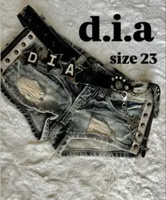 元祖【d.i.a.】サイドリングデニムショーパン ゴールドラメ 平成当時物 元祖【d.i.a.】サイドリングデニムショーパン ゴールドラメ 平成