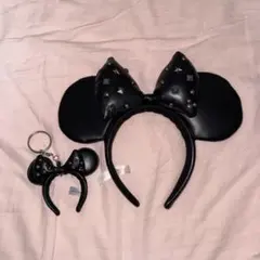 ディズニー カチューシャ レザー ミニー スタッズ キーホルダーのサムネイル