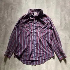 送料無料 Wrangler 長袖ウエスタン シャツ ストライプ柄 15 1/2 - メルカリ