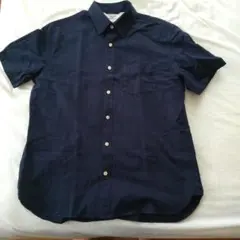 BACK NUMBER WASHIDENIM 半袖シャツ ネイビー XLのサムネイル