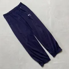 プーマ トラックパンツ ネイビー ロゴ ポリエステル ゴムウエスト L