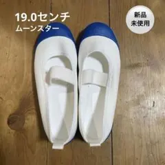 【新品未使用】MOONSTAR ムーンスター　上靴 ブルー 19.0cm