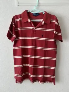 Polo by Ralph Lauren 赤 ストライプ ポロシャツ L