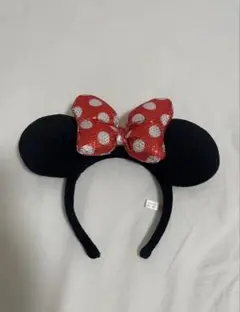 ディズニー ミニー カチューシャ 赤ドット
