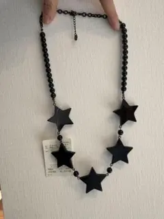 ブラック 星形ネックレス 未使用タグ付き