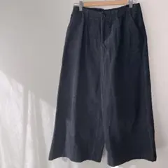 ✨スタジオクリップ【L】ネイビー ワイドパンツ カジュアルパンツ　ガウチョパンツ