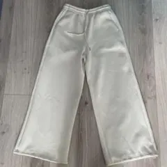 GU パフスウェットバギーパンツ 標準丈 M ナチュラル