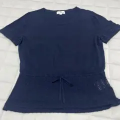 courrèges 半袖ニット ネイビー サイズ40のサムネイル