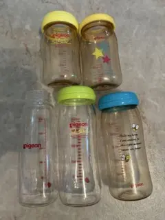 Pigeon 哺乳瓶 5本セット カラフル