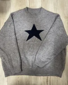 Dazy グレー 星刺繍 ニットセーターのサムネイル