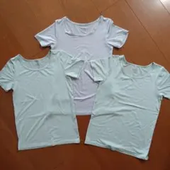 ②ユニクロ　ヒートテック　半袖　130cm　3枚セット