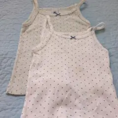 中古☆プチバトー　キャミソール2枚組　4ans/104cm