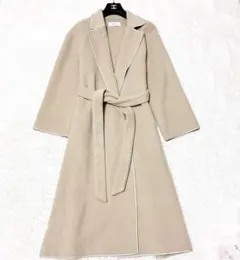 フレイアイディー　2021AW ロングウールリバーコート　ベルト　グレージュ