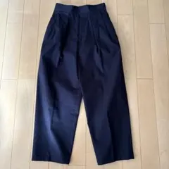 Simplicite コットンタックパンツ　ネイビー　ベイクルーズ