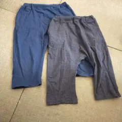 130cm ブルー・グレー ハーフパンツ 2枚セット　デビロック