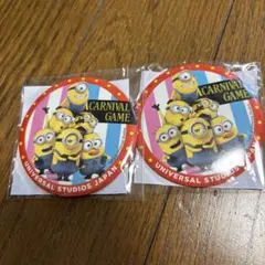 ミニオン カーニバルゲーム 缶バッジ 2個セット