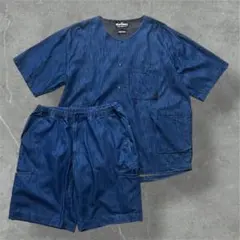 WILDTHINGSシェルテックデニムセットアップ半袖シャツ／ショーツLのサムネイル