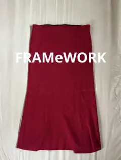 FRAMEWORK 赤 スリット タイトスカート