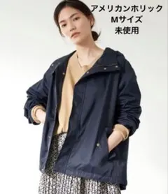 【試着のみ美品】 アメリカンホリック　フード付きブルゾン　ネイビー　M
