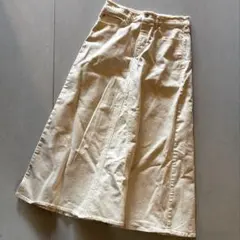 ヘルシーデニム　ロングスカート　アイボリーのサムネイル